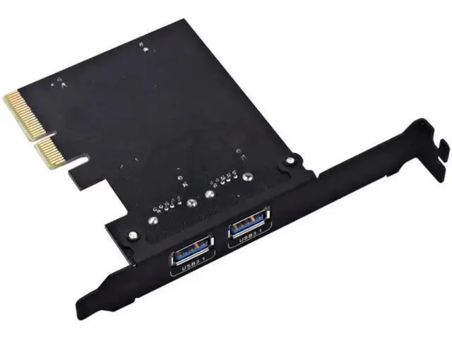 Alt view image 3 of 6 - PCI-E to USB3.1 Type-c dual-port expansion card pcie 4x to usb 3.1 Type-A adapter pci express to usb3.0 hub ASM1142 Chipset