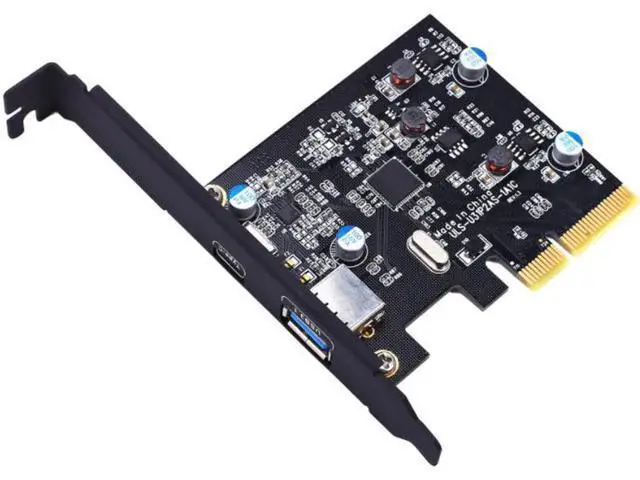 Alt view image 6 of 6 - PCI-E to USB3.1 Type-c dual-port expansion card pcie 4x to usb 3.1 Type-A adapter pci express to usb3.0 hub ASM1142 Chipset