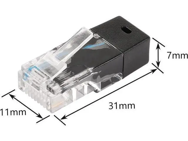 Alt view image 3 of 7 - RJ45 Network Test Adapter, 8P8C Network Plug 120 Ohms 0.25 Watts,RJ45 Connectors, for Device Network Testing 5 PCS