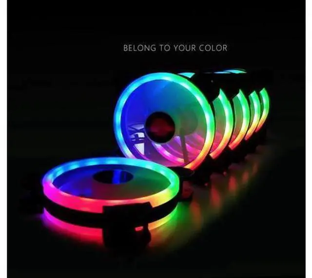 Alt view image 2 of 7 - 4 in 1 RGB Fans 120mm PC Computer Case Fan Cooling Cooler Fan Adjustable RGB Led 12V Mute Ventilador PC RGB Case Fan for Intel AMD