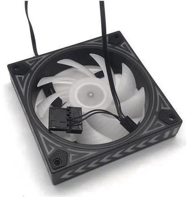 Alt view image 2 of 5 - 6pcs12cm LED fan rainbow iridescence 120mm fan 3pin+molex 4D 12V for pc computer set up gaming radiator cooling fan
