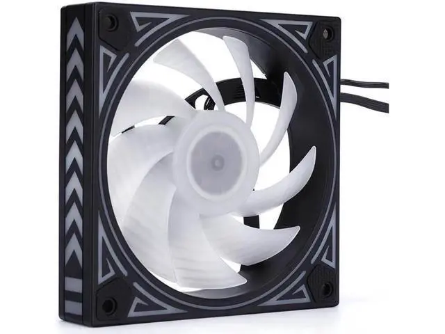 Alt view image 5 of 5 - 6pcs12cm LED fan rainbow iridescence 120mm fan 3pin+molex 4D 12V for pc computer set up gaming radiator cooling fan