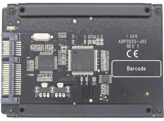 Alt view image 3 of 7 - 4 SD RAID to SATA Adaptor SATA 2.5" HDD bracket with RAID Quad SD SDHC SDXC to SATA 22 pin converter