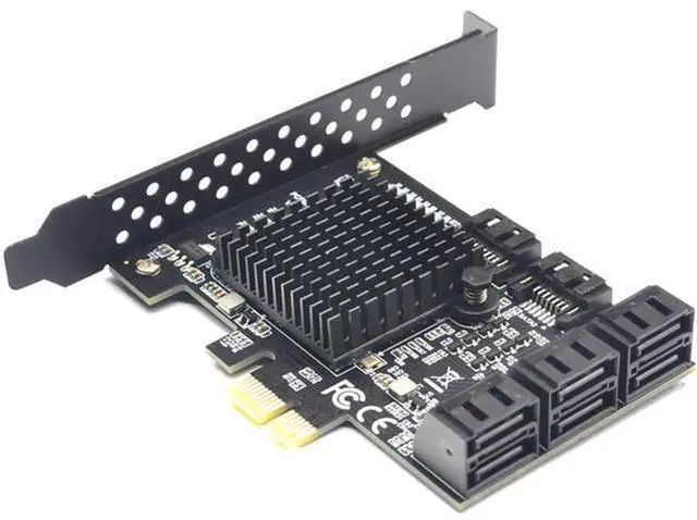 Main image of 88SE9215 Chip 8 Ports SATA 3.0 to PCIe Expansion Card PCI Express SATA Adapter SATA 3 Converter with Heat Sink for HDD PCIE SATA