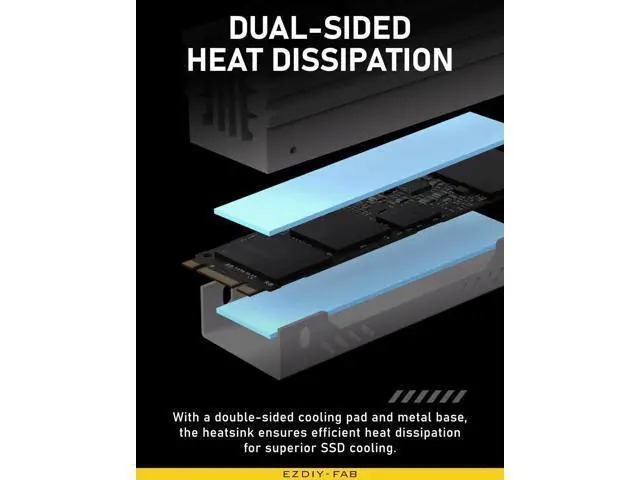 Alt view image 4 of 6 - Aomoproing Shield M.2 SSD Heatsink with Build-in 20mm PWM Fan, Premium Aluminum Design, High-Performance SSD Cooler for M.2 2280-White-1 Pack