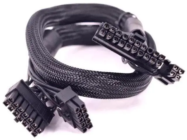 Alt view image 2 of 6 - PSU Modular 14+10pin to 20+4Pin ATX Power Supply Cable 24Pin Motherboard Flat Cable for C.orsair HX1200i HX1000i HX850i HX750i