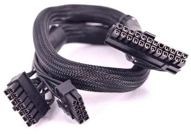 Alt view image 5 of 6 - PSU Modular 14+10pin to 20+4Pin ATX Power Supply Cable 24Pin Motherboard Flat Cable for C.orsair HX1200i HX1000i HX850i HX750i