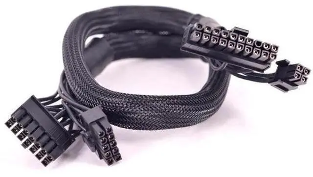 Alt view image 4 of 6 - PSU Modular 14+10pin to 20+4Pin ATX Power Supply Cable 24Pin Motherboard Flat Cable for C.orsair HX1200i HX1000i HX850i HX750i