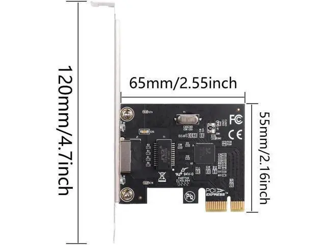 Alt view image 3 of 6 - Aomoproing Gigabit Ethernet PCI Express, 1 Port PCIE Gigabit Nic PCI-E Network Card 10/100/1000Mbps RJ45 VLAN Adapter Converter