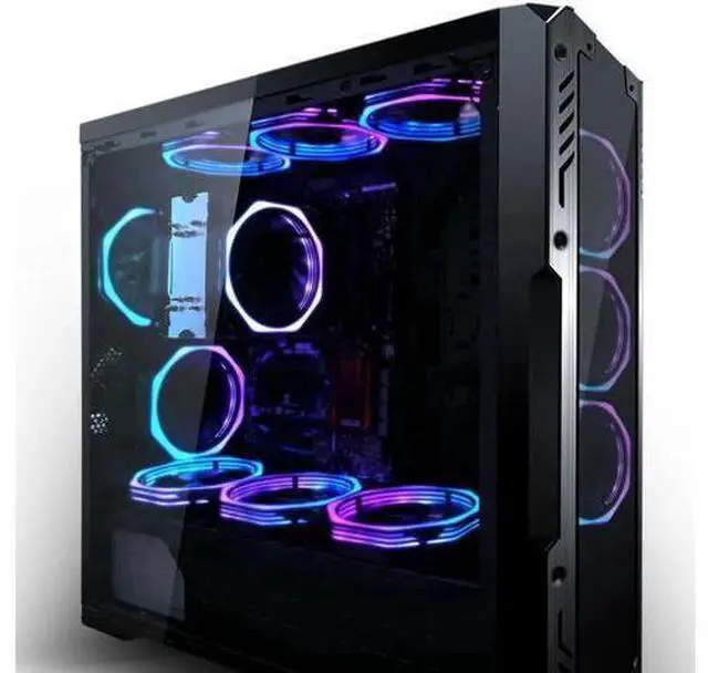 Alt view image 5 of 6 - 4fans+remote controller pwm cpu rgb fan 120mm Fan Computer PC Case Fan RGB Adjust LED Fan Speed 120mm Quiet Remote Computer Cooler Cooling RGB Case Fans