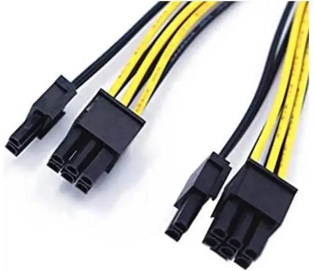 Alt view image 6 of 6 - 5-Pack PCI-E 8Pin to 2X 8 Pin (6+2) Power Splitter Cable for PCIE PCI Express Image Card Y - Splitter Extension Cable