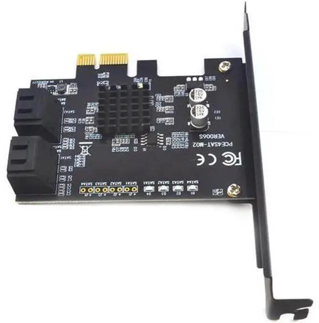 Alt view image 4 of 7 - Marvell 88SE9215 4 Ports SATA 6G PCI Express Riser Card PCI-e To SATA III 3.0 Converter SATA3.0 HDD SSD IPFS