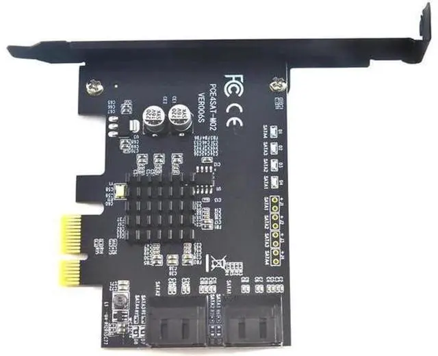 Alt view image 7 of 7 - Marvell 88SE9215 4 Ports SATA 6G PCI Express Riser Card PCI-e To SATA III 3.0 Converter SATA3.0 HDD SSD IPFS