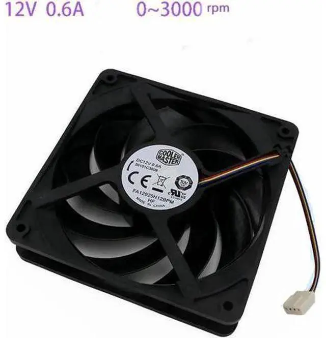 Alt view image 2 of 4 - High Speed 120mm 12cm 12025 Cooling Fan,FA12025H12BPM FA12025E12BPM 120X120X25mm 0.6A 1.5A Pwm 3000RPM 5000RPM Water Cooling