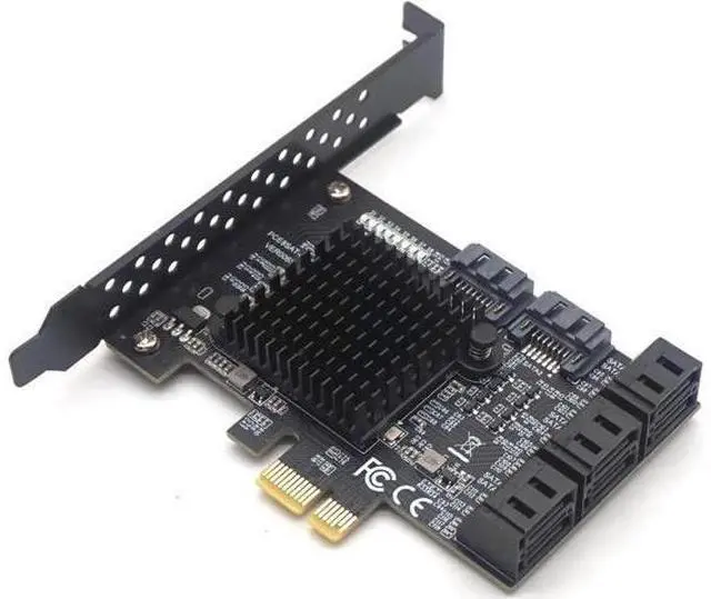 Main image of 8 Ports SATA 3.0 to PCIe Expansion Card PCI Express 8 SATA Adapter 8 Port SATA 3 Converter with Heat Sink 88SE9215 Chip for HDD