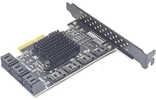 Alt view image 6 of 6 - Chi a Mining PCIE SATA Card Adapter 10 port SATA 3.0 to PCI Express 3.0 X4 Expansion Card SATA3.0 6G PCI-E SATA Controller Riser