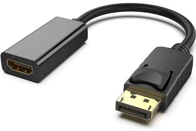 Alt view image 6 of 7 - 2 PCS 1 set DisplayPort DP to HDMI Cable,Male To Female Display Port to HDMI Adapter Converter Black Laptop PC for HP/DELL 2 packs
