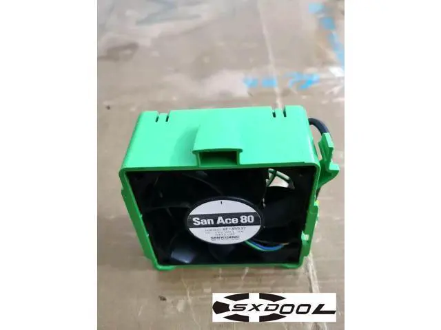 Alt view image 4 of 4 - SAN ACE 80 XF-45537 DC 12V 1.2A 041218P For SANYO DENKI Server cooling fan w/Green Basket