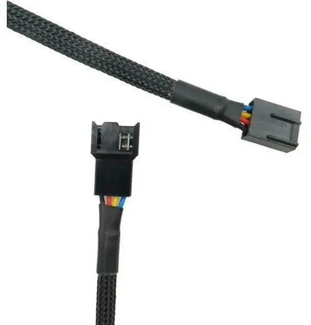 Alt view image 2 of 5 - Aomopro10PCS 4-Pin PWM Fan Splitter Cable 1 to1 Sleeved Braided Adapter Computer PC Fan Extension Power Supply Cable Converter Cord Wire Compatible with Computer ATX Case 4-Pin/3-Pin Cooling Fan Cable