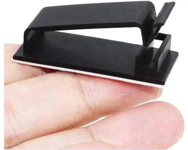 Alt view image 3 of 7 - 50-Pcs Self Adhesive Cable Management Clips, Cable Organizers Wire Clips Cord Holder for TV PC Laptop Ethernet Cable Desktop Home Office