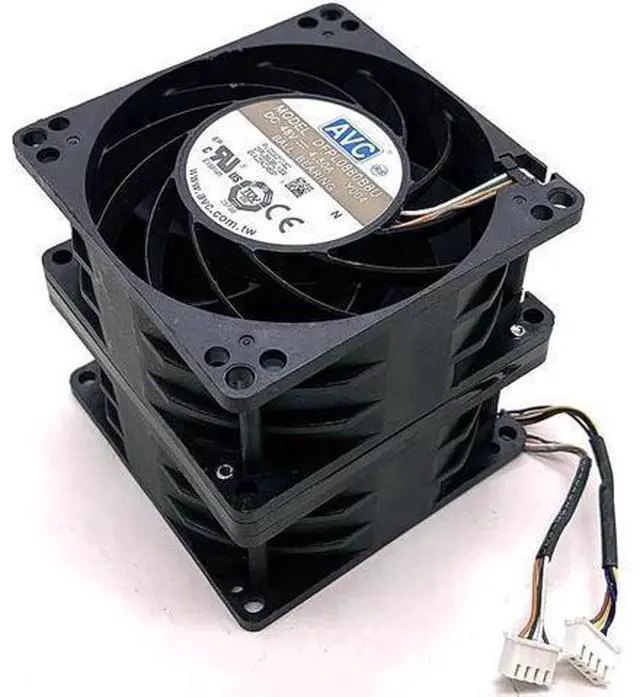 Alt view image 4 of 4 - DFPL0880B8U 48V High Speed Powerful DC Cooling Fan for AVC 8080 Violent Automobile Supercharged Double Motor 4.5A 8CM Fans
