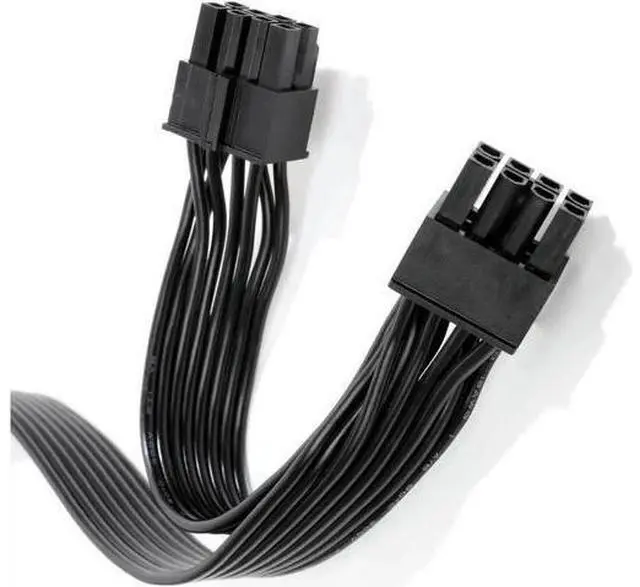 Alt view image 2 of 4 - Aomoproing PSU CPU 8 Pin to Dual 8 and (4+4) Pin EPS Cable Male to Male CPU Power Cable for Seasonic Focus Prime ROG Thor Strix Modular Power Supply (70cm+15cm)