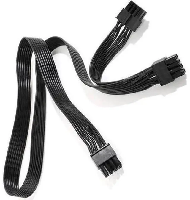 Alt view image 4 of 4 - Aomoproing PSU CPU 8 Pin to Dual 8 and (4+4) Pin EPS Cable Male to Male CPU Power Cable for Seasonic Focus Prime ROG Thor Strix Modular Power Supply (70cm+15cm)