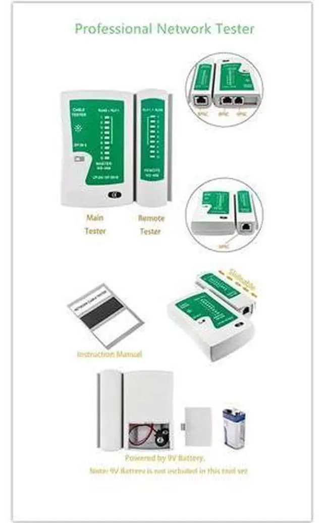 Alt view image 2 of 7 - Network Cable Repair Maintenance Tool Kit Set 11 in 1 Portable Phone Cable Crimper 8P8C 4P4C 6P6C Connectors RJ45 RJ11 Cat5 Cat6 Cable Tester