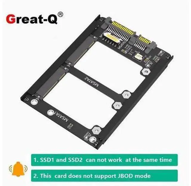 Main image of Dual MSATA to SATA3.0 expansion card SSD to 6Gbps interface to dual-min SATA
