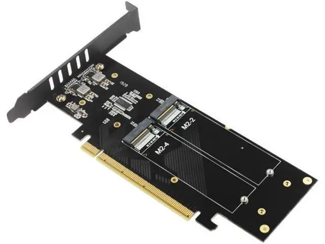 Alt view image 2 of 6 - M.2 X16 TO 4X NVME PCIE3.0 GEN3 X16 TO 4*NVME RAID CARD PCI-E VROC CARD RAID Hyper M.2X16 M2X16 4X X4 NVME*4 RAID