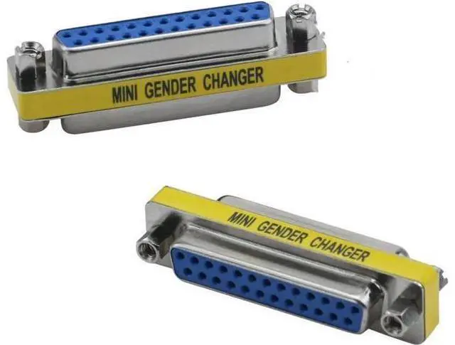 Alt view image 2 of 4 - 4Pack DB25 25 Pin Serial Port Female to Female Mini Gender Changer Coupler Adapter RS232 Connector