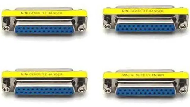 Alt view image 4 of 4 - 4Pack DB25 25 Pin Serial Port Female to Female Mini Gender Changer Coupler Adapter RS232 Connector