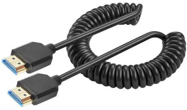 Main image of 8K Coiled HDMI Cable 3FT- 6FT, HDMI 2.1 Cable Coiled 48Gbps, Extreme Thin HDMI Male to Male Cable Supports 8K@60Hz, 4K@120Hz for Monitor, Laptop, PC, TV