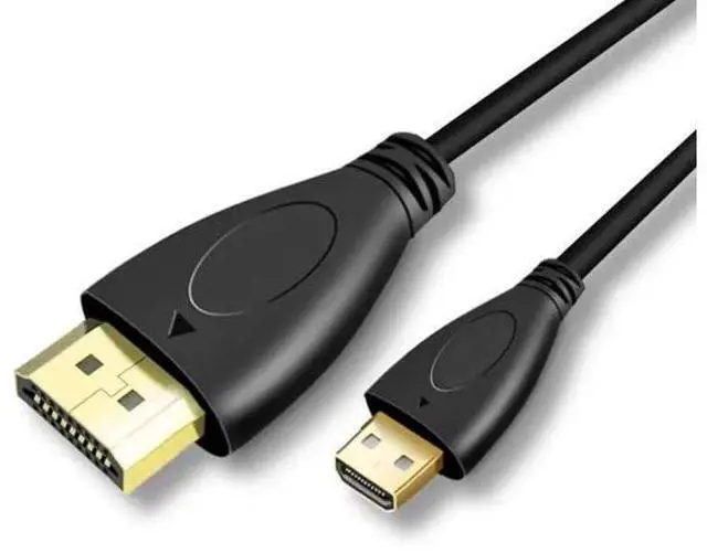 Main image of AOMOPROING Micro HDMI to HDMI Adapter Cable, 10.2Gbps High-Speed, 4K@30Hz, 1080p, Ethernet Ready, 3.3Ft, Black,2-Pack