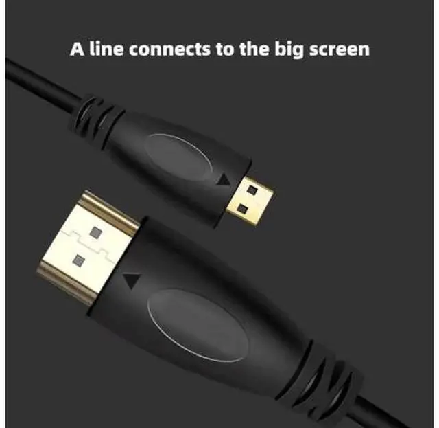 Alt view image 6 of 7 - AOMOPROING Micro HDMI to HDMI Adapter Cable, 10.2Gbps High-Speed, 4K@30Hz, 1080p, Ethernet Ready, 3.3Ft, Black,2-Pack