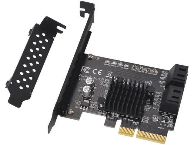 Alt view image 2 of 6 - Marvell 88SE9230 Chip SATA/PCIE Raid Controller SATA PCIE SATA Raid Card PCI-E SATA Raid PCI Express 4X with Low Profile Bracket