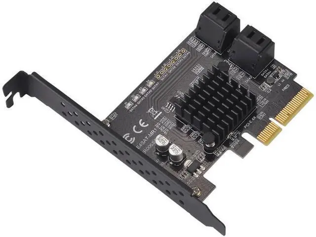 Alt view image 4 of 6 - Marvell 88SE9230 Chip SATA/PCIE Raid Controller SATA PCIE SATA Raid Card PCI-E SATA Raid PCI Express 4X with Low Profile Bracket