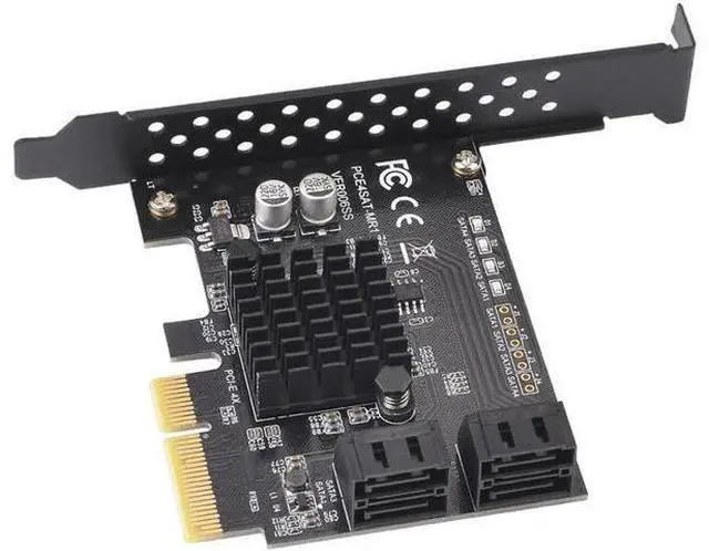 Alt view image 5 of 6 - Marvell 88SE9230 Chip SATA/PCIE Raid Controller SATA PCIE SATA Raid Card PCI-E SATA Raid PCI Express 4X with Low Profile Bracket
