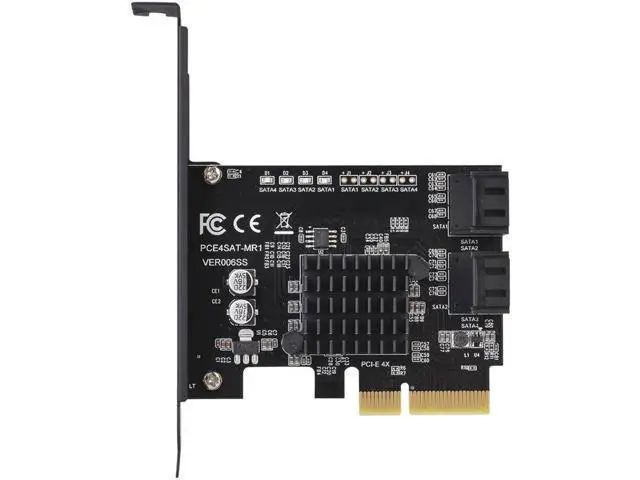 Alt view image 6 of 6 - Marvell 88SE9230 Chip SATA/PCIE Raid Controller SATA PCIE SATA Raid Card PCI-E SATA Raid PCI Express 4X with Low Profile Bracket