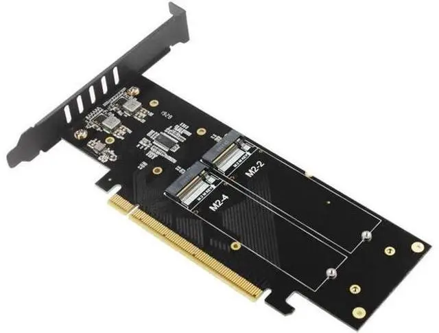 Alt view image 2 of 6 - M.2 X16 TO 4X NVME PCIE3.0 GEN3 X16 TO 4*NVME RAID CARD PCI-E VROC CARD RAID Hyper M.2X16 M2X16 4X X4 NVME*4 RAID