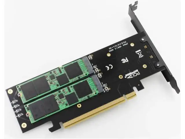 Alt view image 3 of 6 - M.2 X16 TO 4X NVME PCIE3.0 GEN3 X16 TO 4*NVME RAID CARD PCI-E VROC CARD RAID Hyper M.2X16 M2X16 4X X4 NVME*4 RAID