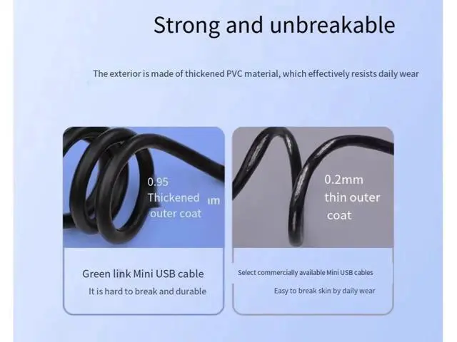 Alt view image 4 of 6 - USB to Mini USB data cable T-port for mobile hard disk data cable camera car dashcam old charger cable 3m USB 3.0
