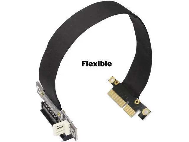 Alt view image 6 of 6 - PCIe 4X Extension Cable, PCI-Express 3.0 Male to Female Riser Cable PCI-E Extender Adapter Jumper for Graphics Card, 23cm 180 Degree