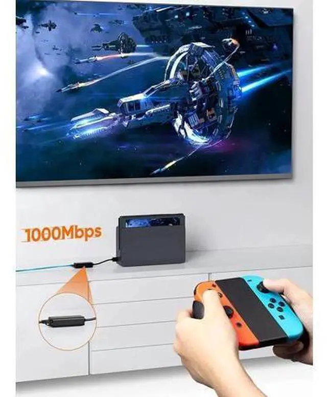 Alt view image 2 of 7 - USB to Ethernet Adapter, CableCreation USB 3.0 to 10/100/1000 Gigabit Wired LAN Network Adapter Compatible with Nintendo Switch, Windows, MacBook, macOS, Mac Pro Mini, Surface Pro, Laptop, PC and More