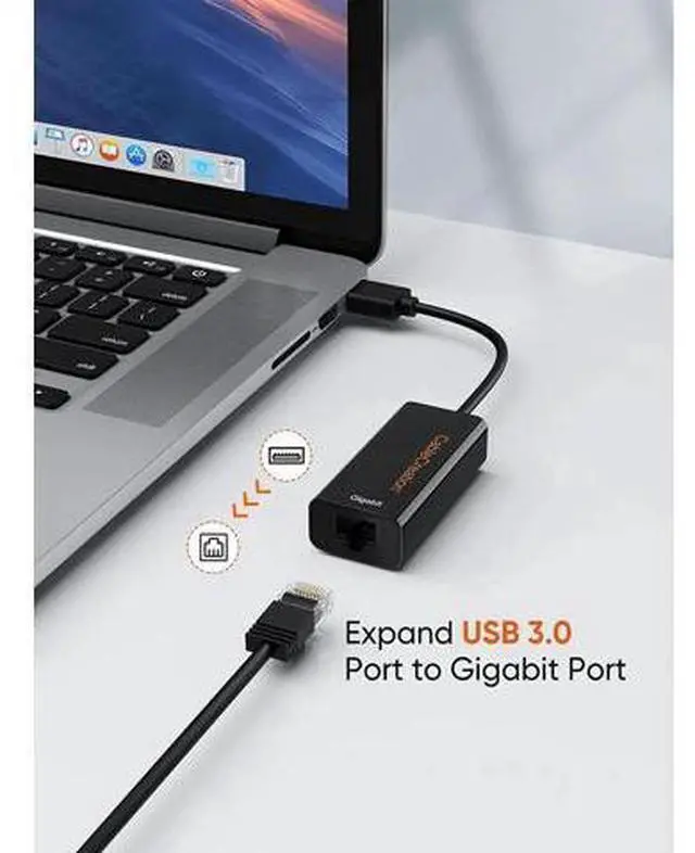 Alt view image 6 of 7 - USB to Ethernet Adapter, CableCreation USB 3.0 to 10/100/1000 Gigabit Wired LAN Network Adapter Compatible with Nintendo Switch, Windows, MacBook, macOS, Mac Pro Mini, Surface Pro, Laptop, PC and More