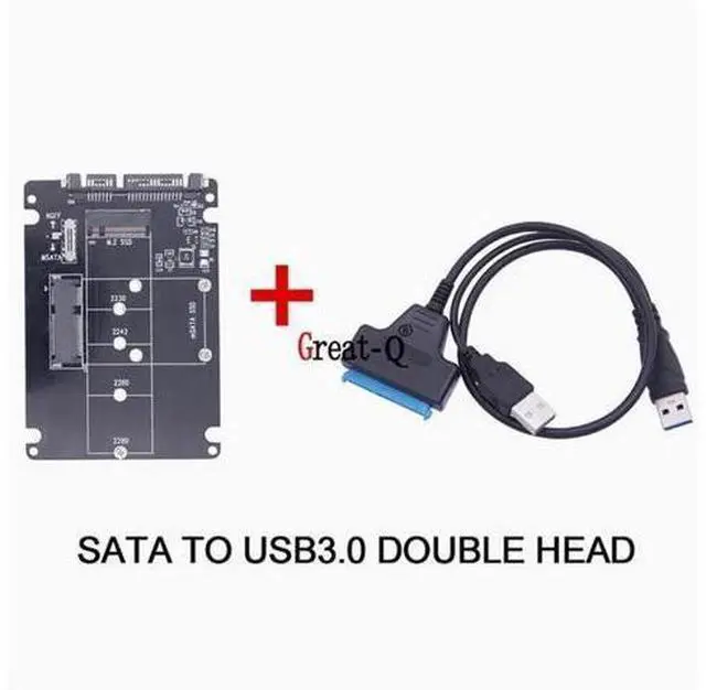 Main image of M.2 NGFF MSATA 2-in-1 to SATA Serial port USB3.0 conversion box Cable SSD case cover
