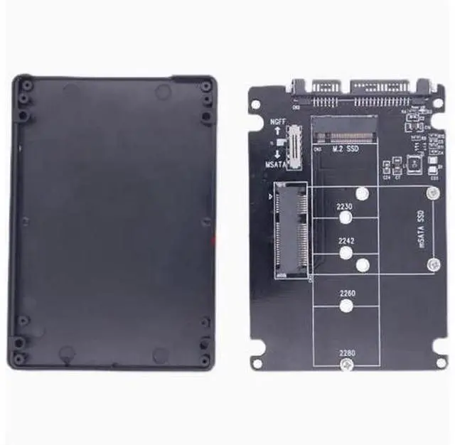 Alt view image 3 of 3 - M.2 NGFF MSATA 2-in-1 to SATA Serial port USB3.0 conversion box Cable SSD case cover