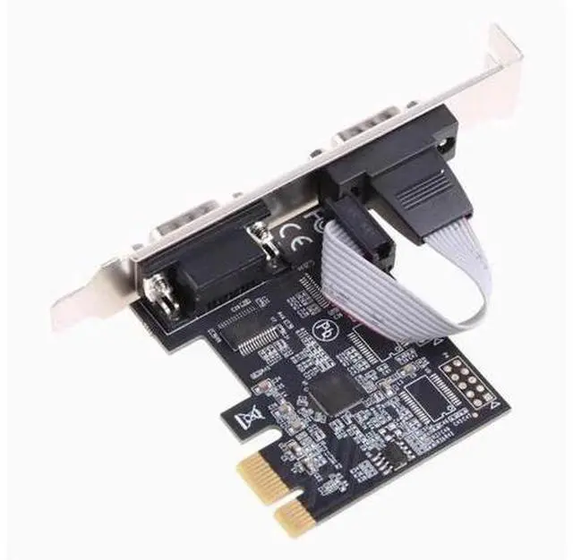 Main image of PCI-E 2 Serial port card pcie to COM9 pin RS232 Industrial control serial port expansion card AX99100 chip
