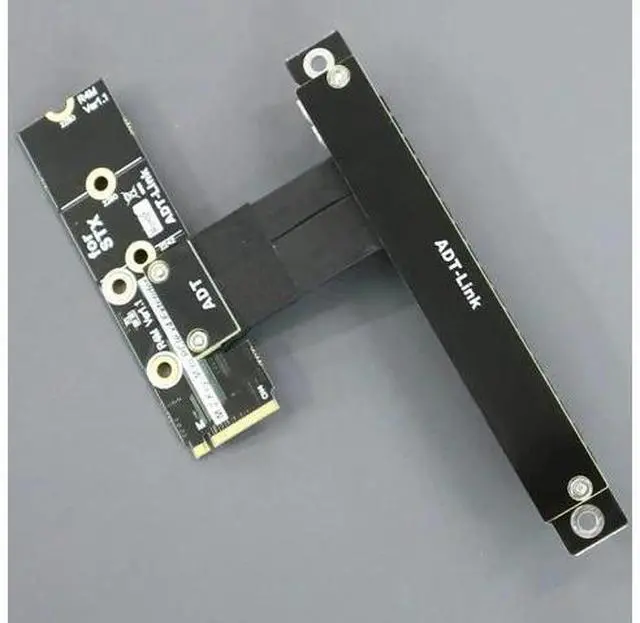 Alt view image 5 of 7 - PCI-E 3.0 Riser Card M.2 for NGFF for NVMe to PCIe x16 Extension Cable Gen3 SATA Power Cable 32G/bps for BTC Miner Red