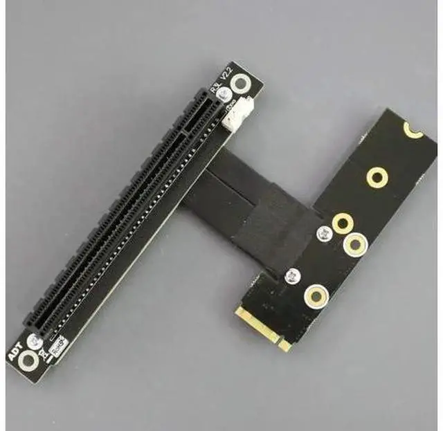 Alt view image 7 of 7 - PCI-E 3.0 Riser Card M.2 for NGFF for NVMe to PCIe x16 Extension Cable Gen3 SATA Power Cable 32G/bps for BTC Miner Red